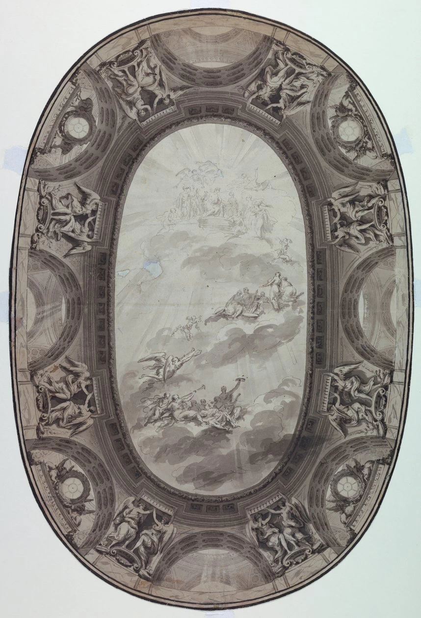 Progetto per la decorazione pittorica del soffitto di una sala